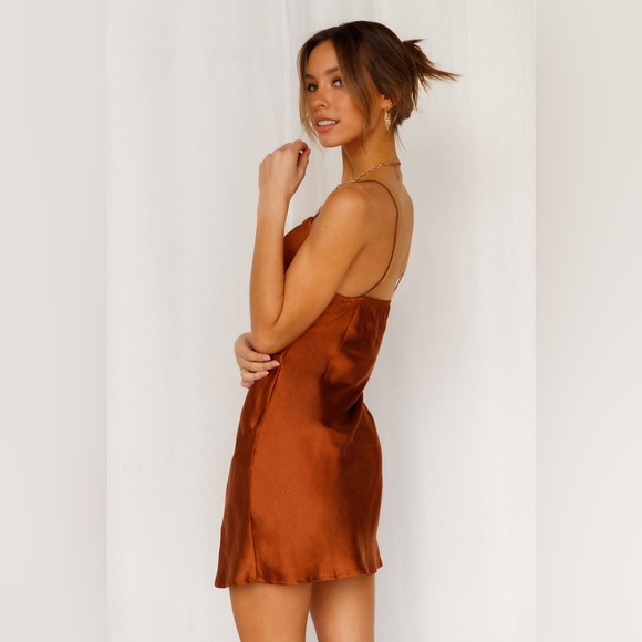 WORN ONCE!! Domina satin dress from Hello Molly - Picture 4 of 7